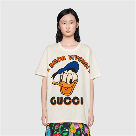 gucci disney donald duck t shirt|disney x gucci collection.